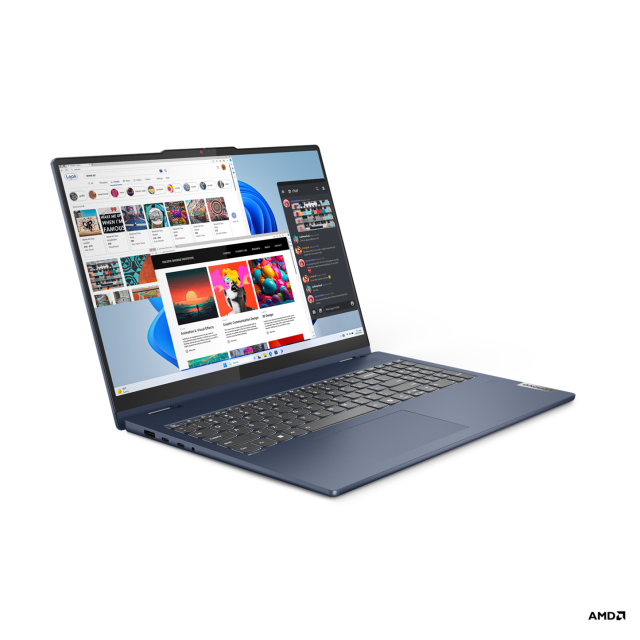 Лаптоп Lenovo IdeaPad 5 2-in-1 16AHP9, AMD Ryzen 7 8845HS 8C (3.8/5.1GHz, 16MB Cache), 16" (40.64cm) WUXGA IPS 300nits Glare Touchscreen Display, 16GB LPDDR5X, 1TB SSD NVMe, 2x USB 3.2 Gen 2 Type-C, HDMI, Windows 11 Home