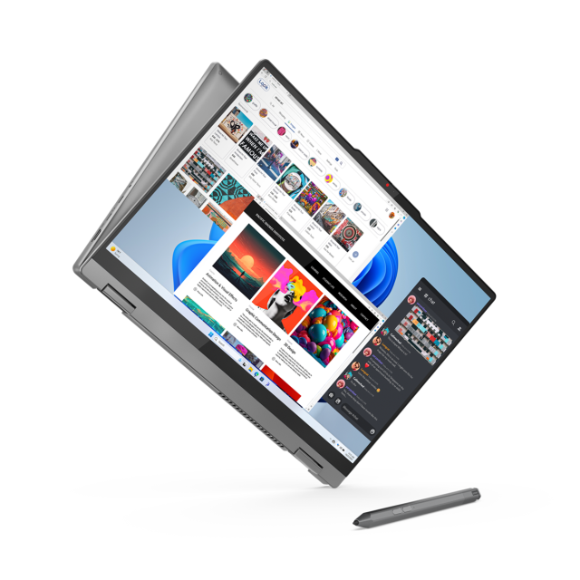 Лаптоп Lenovo IdeaPad 5 2-in-1 16IRU9, Intel Core 7 150U 10C (1.8/5.4 GHz, 12MB Cache),16" (40.64cm) 2К OLED 400nits Glare Touchscreen Display, 16GB LPDDR5X, 1TB SSD NVMe, 2x USB 3.2 Gen 2 Type-C, HDMI, Windows 11 Home