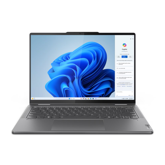 Лаптоп Lenovo Yoga 7 2-in-1 14IML9, Intel Core Ultra 5 125U 12C (1.3/4.3GHz, 16MB Cache), 14" (35.56cm) WUXGA IPS Glare Touchscreen Display, 16GB LPDDR5X, 1TB SSD NVMe, 2x Thunderbolt 4, HDMI, Windows 11 Home