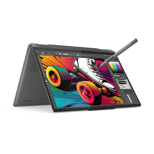 Лаптоп Lenovo Yoga 7 2-in-1 14IML9, Intel Core Ultra 5 125U 12C (1.3/4.3GHz, 16MB Cache), 14" (35.56cm) WUXGA IPS Glare Touchscreen Display, 16GB LPDDR5X, 1TB SSD NVMe, 2x Thunderbolt 4, HDMI, Windows 11 Home