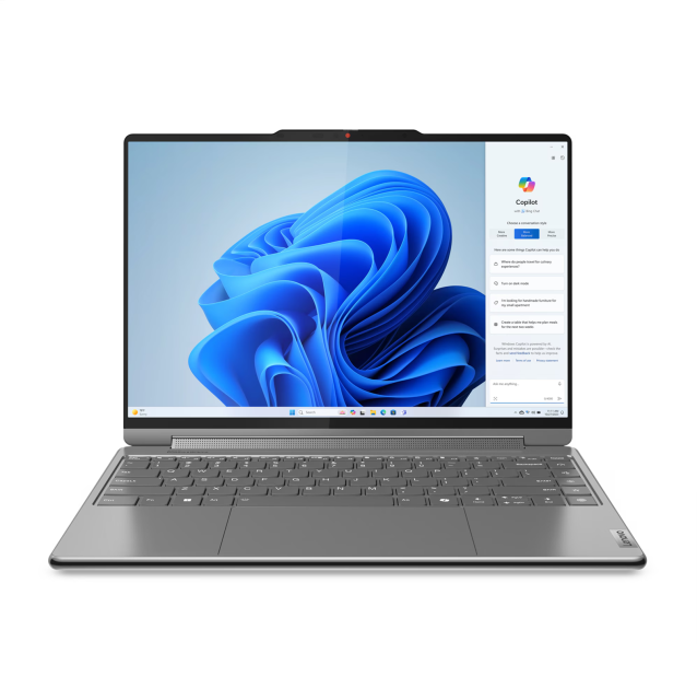 Лаптоп Lenovo Yoga 9 2-in-1 14IMH9, Intel Core Ultra 7 155H 16C 1.4/4.8GHz, 24MB Cache), 14" (35.56cm) 4K/UHD OLED Glare 400nits Touch Display, 32GB LPDDR5X, 1TB SSD NVMe, 2x Thunderbolt 4, Windows 11 Home