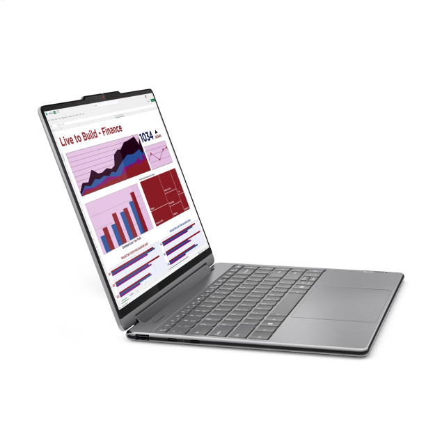 Лаптоп Lenovo Yoga 9 2-in-1 14IMH9, Intel Core Ultra 7 155H 16C 1.4/4.8GHz, 24MB Cache), 14" (35.56cm) 4K/UHD OLED Glare 400nits Touch Display, 32GB LPDDR5X, 1TB SSD NVMe, 2x Thunderbolt 4, Windows 11 Home