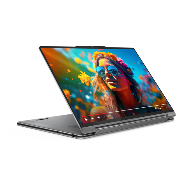 Лаптоп Lenovo Yoga 9 2-in-1 14IMH9, Intel Core Ultra 7 155H 16C 1.4/4.8GHz, 24MB Cache), 14" (35.56cm) 4K/UHD OLED Glare 400nits Touch Display, 32GB LPDDR5X, 1TB SSD NVMe, 2x Thunderbolt 4, Windows 11 Home