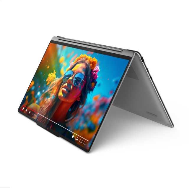 Лаптоп Lenovo Yoga 9 2-in-1 14IMH9, Intel Core Ultra 7 155H 16C 1.4/4.8GHz, 24MB Cache), 14" (35.56cm) 4K/UHD OLED Glare 400nits Touch Display, 32GB LPDDR5X, 1TB SSD NVMe, 2x Thunderbolt 4, Windows 11 Home