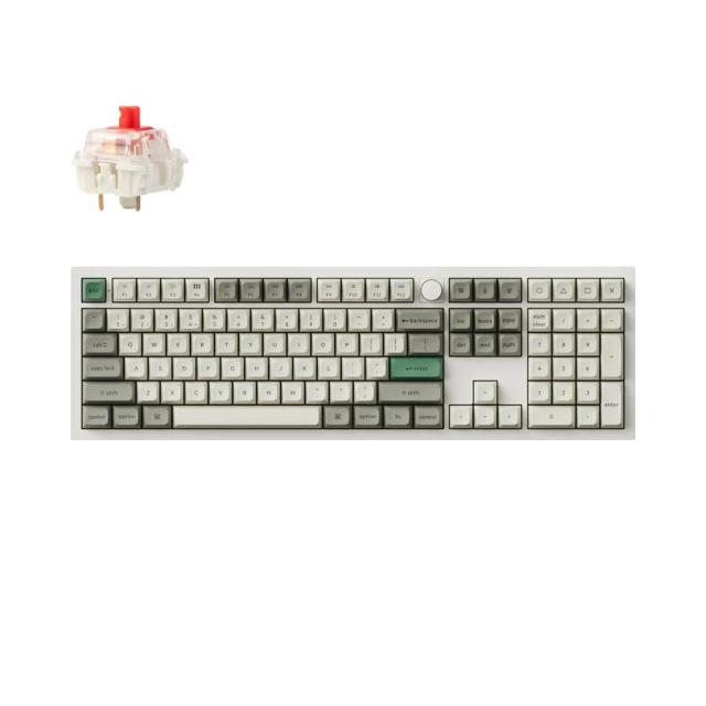 Механична клавиатура Keychron Q6 Max QMK Shell White, Bluetooth/Wireless, Gateron Jupiter Red