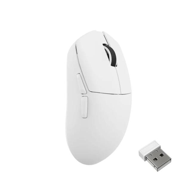 Геймърска KEYCHRON Lemokey G1 8K, оптична (26000 dpi), Wireless /Bluetooth, USB Type-C, Matte White