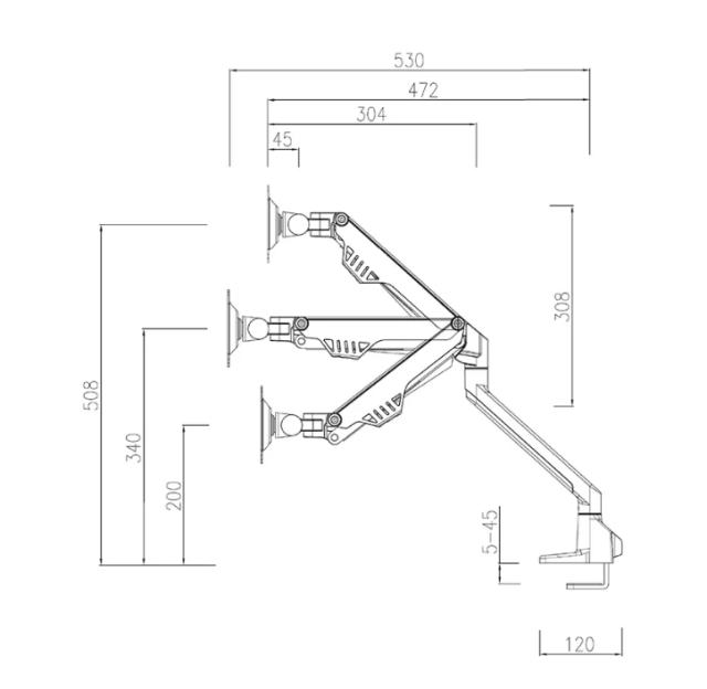 Стойка Neomounts by NewStar Flat Screen Desk Mount (clamp/grommet) 