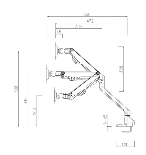 Стойка Neomounts by NewStar Flat Screen Desk Mount (clamp/grommet)