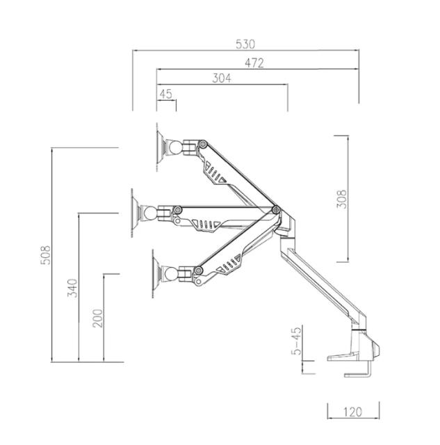 Стойка Neomounts by NewStar Flat Screen Desk Mount (clamp/grommet) 