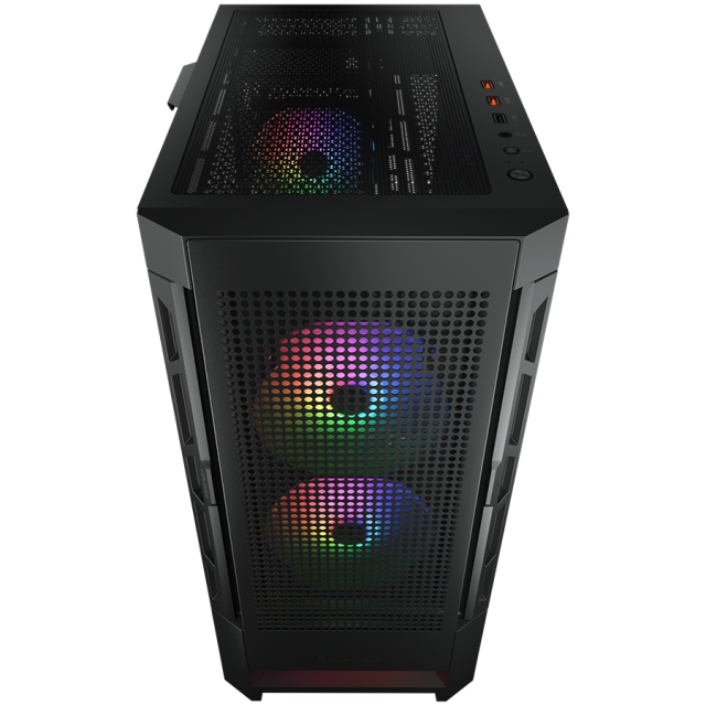 Кутия COUGAR Airface RGB Black, Mid Tower, USB 3.0 x 2, USB 2.0 x 1, Mic x 1 / Audio x 1, Mini ITX / Micro ATX / ATX / CEB / *E-ATX