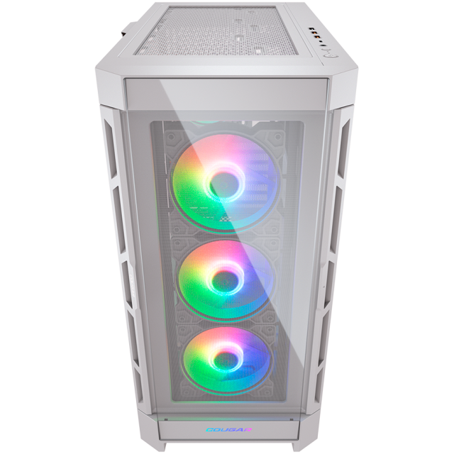 Кутия COUGAR Duoface Pro RGB White, Mid Tower, USB Type-C x 1, USB 3.0 x 2, USB 2.0 x 1, Mic x 1 / Audio x 1, Mini ITX / Micro ATX / ATX / CEB / E-ATX