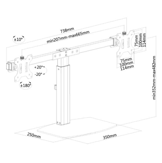 Стойка Neomounts by NewStar Flat Screen Desk Mount (stand)