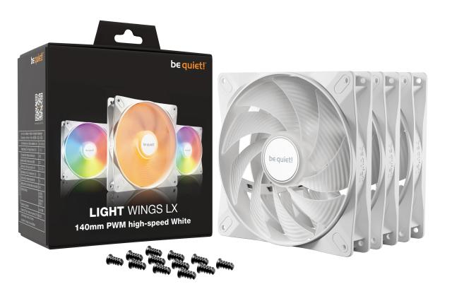 Комплект вентилатори be quiet! Fan Pack 3-in-1 3 x 140mm, LIGHT WINGS LX 140mm PWM high-speed White Triple-Pack