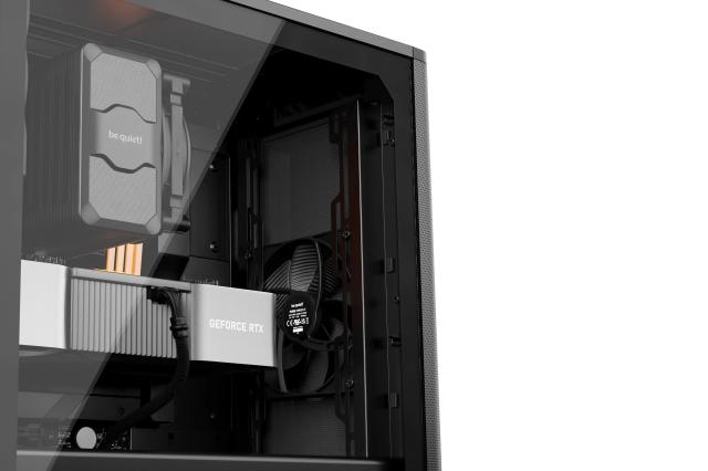 Кутия be quiet! Pure Base 501 Airflow Window Black, Middle Tower, 1 x USB 3.2 Gen 2 Type-C, 2 x USB 3.2 Type A, HD Audio x 1, Mini-ITX / mATX / ATX, черен