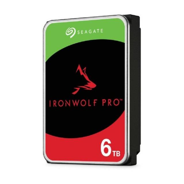  Твърд диск SEAGATE IronWolf Pro 6TB, SATA 6GB/s, 7200 rpm, 256MB кеш, 3.5" (8.89 cm)