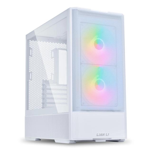 Кутия Lian Li LANCOOL 207 White, Mid-Tower, 2 x USB 3.0, 1 x USB Type-C, 1 x Audio, Tempered Glass, ATX /Micro-ATX/Mini-ITX