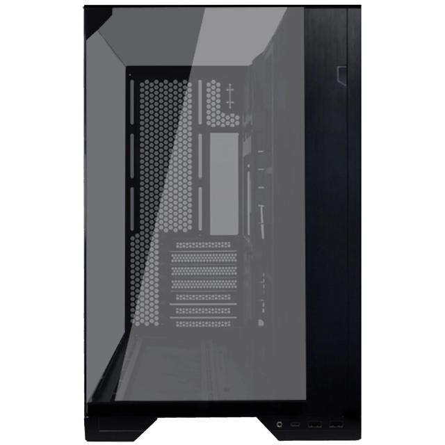 Кутия Lian Li O11 Black Vision Compact, Mid-Tower, Tempered Glass, 2 x USB 3.0, 1 x USB Type-C, 1 x Audio, ATX/ E-ATX (Under 280mm) / ATX / Micro-ATX / Mini-ITX