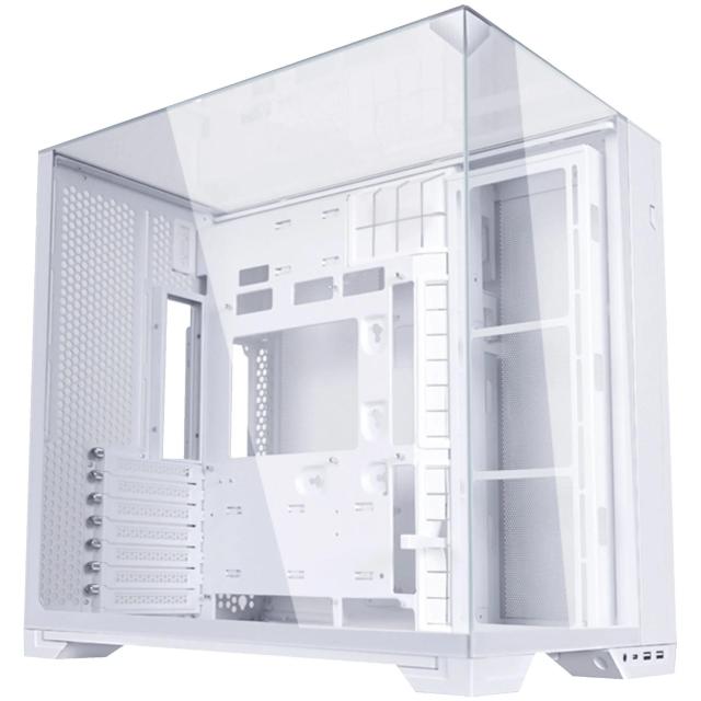 Кутия Lian Li O11 White Vision Compact, Mid-Tower, Tempered Glass, 2 x USB 3.0, 1 x USB Type-C, 1 x Audio, ATX/ E-ATX (Under 280mm) / ATX / Micro-ATX / Mini-ITX