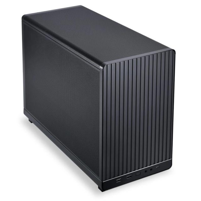 Кутия Lian Li DAN A3 Black, Micro Tower, 2 x USB 3.0, 1 x USB Type-C, 1 x Audio, M-ATX/ITX