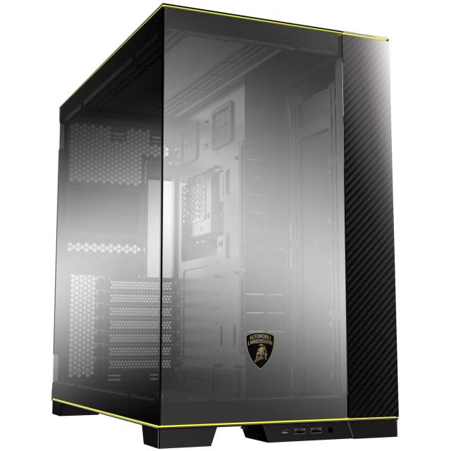 Кутия Lian Li O11D EVO RGB Automobili Lamborghini Edition Black, Middle Tower, 2 x USB 3.0, 1 x USB Type-C, 1 x Audio, E-ATX (Under 280mm)/ATX /M-ATX/MINI-ITX