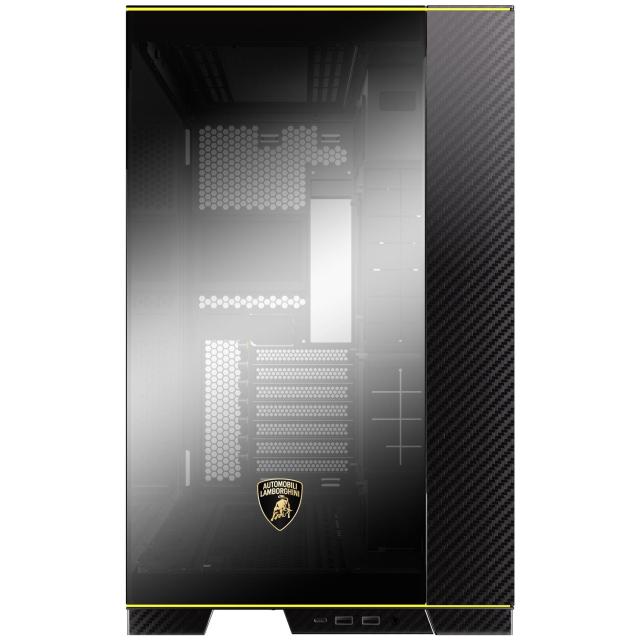 Кутия Lian Li O11D EVO RGB Automobili Lamborghini Edition Black, Middle Tower, 2 x USB 3.0, 1 x USB Type-C, 1 x Audio, E-ATX (Under 280mm)/ATX /M-ATX/MINI-ITX