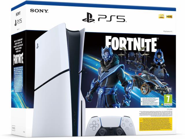 Конзола SONY PlayStation 5 (Slim) 1TB - Fortnite Cobalt Star Bundle
