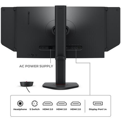 Монитор ZOWIE XL2566 Plus, 24.1" (61.21 cm) FHD TN, 400Hz DyAc, HDMI, DP, Черен