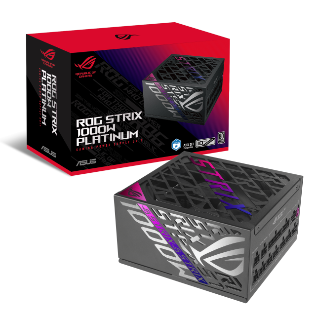 Захранване ASUS ROG STRIX 1000W, Active PFC, ATX 3.1, PCIe 5.0, 80+ Platinum, Fully Modular