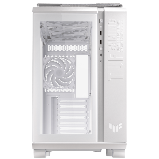 Кутия ASUS TUF GAMING GT502 PLUS TG ARGB WHITE EDITION, Middle Tower, 2 x USB 3.2, 1 x USB-C 3.2, ATX/microATX/Mini-ITX