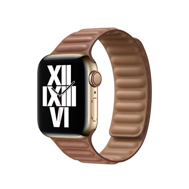 Каишка за часовник Apple Watch 40mm Band: Saddle Brown Leather Link - Small