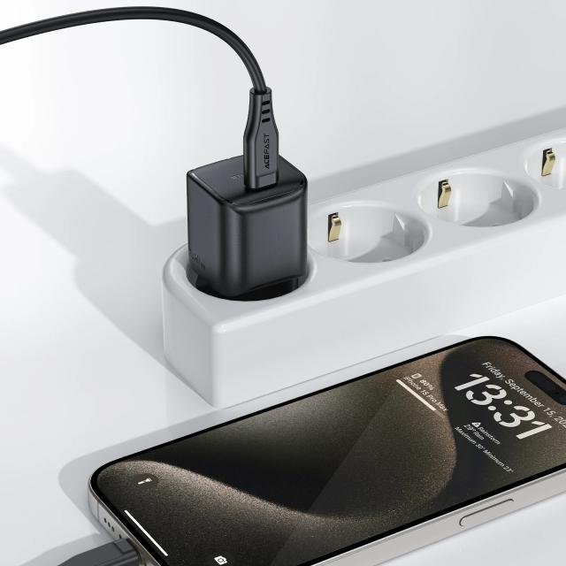 Acefast Универсално зарядно за стена Charger Wall GaN PD20W - A73 Mini - USB-C x 1, Black