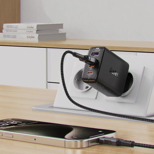 Acefast Универсално зарядно за стена Charger Wall GaN PD45W - A61 - USB-C x 2, USB-A x 2, Black