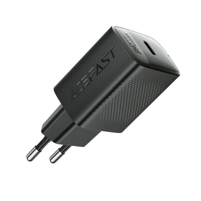 Acefast Универсално зарядно за стена Charger Wall GaN PD25W - A104 - USB-C x 1, Black