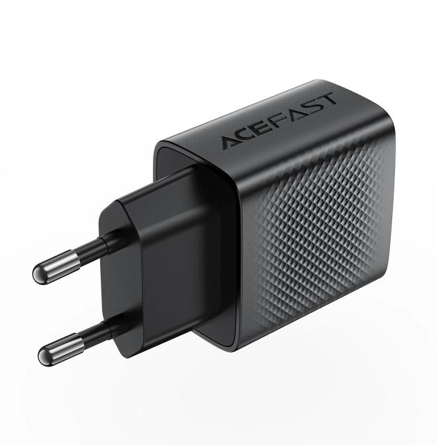 Acefast Универсално зарядно за стена Charger Wall GaN Quick Charge 18W - A90 - USB-A x 1, Black