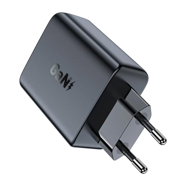 Acefast Универсално зарядно за стена Charger Wall GaN PD50W - A29 - USB-C x 2, Black