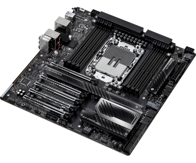 Дънна платка за сървър ASRock W790 WS R2.0, W790, LGA4677, DDR5, 8x SATA 6Gb/s, 4 x M.2 Blazing, 1 x U.2 mini SAS, 1x USB 3.2 Gen 2x2 Type-C, 2x USB 3.2 Gen 2 Type-A, E-ATX