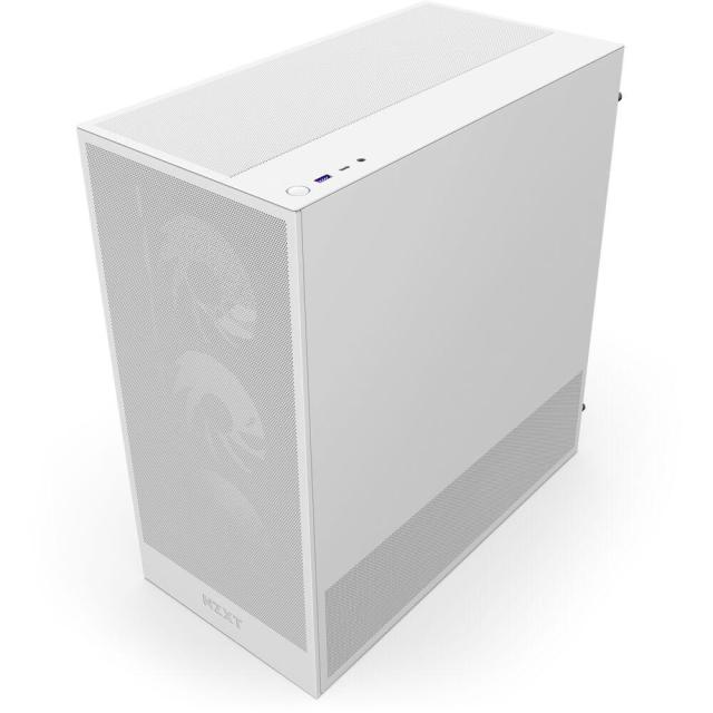 Кутия NZXT H5 Flow RGB 2024 White, Mid-Tower, 1 x USB 3.2 Type-A, 1 x USB 3.2 Gen 2x2 Type-C, 1 x Audio Jack, E-ATX (Up to 277 mm wide), ATX, Micro-ATX, Mini-ITX