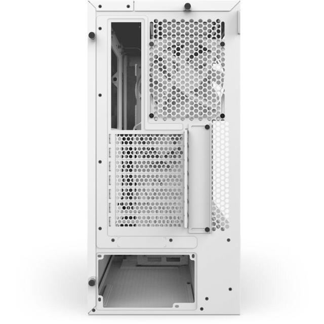 Кутия NZXT H5 Flow RGB 2024 White, Mid-Tower, 1 x USB 3.2 Type-A, 1 x USB 3.2 Gen 2x2 Type-C, 1 x Audio Jack, E-ATX (Up to 277 mm wide), ATX, Micro-ATX, Mini-ITX