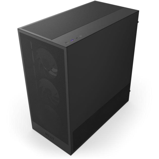 Кутия NZXT H5 Flow RGB 2024 Black, Mid-Tower, 1 x USB 3.2 Type-A, 1 x USB 3.2 Gen 2x2 Type-C, 1 x Audio Jack, E-ATX (Up to 277 mm wide), ATX, Micro-ATX, Mini-ITX