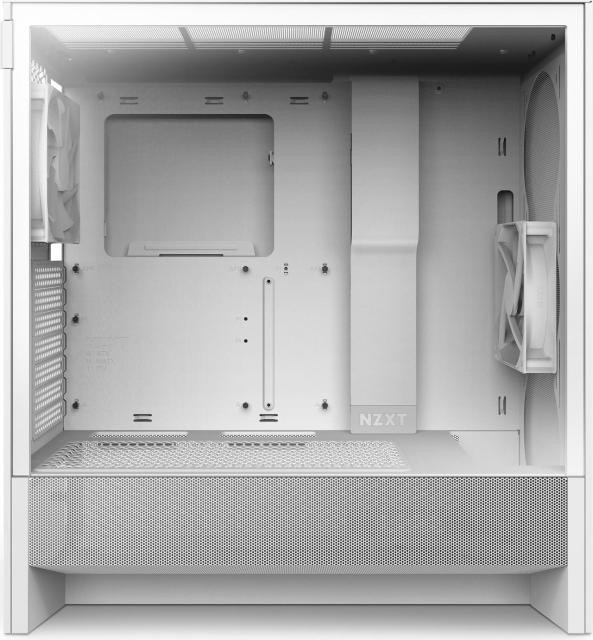 Кутия NZXT H5 Flow 2024 White, Mid-Tower, 1 x USB 3.2 Type-A, 1 x USB 3.2 Gen 2x2 Type-C, 1 x Audio Jack, E-ATX (Up to 277 mm wide), ATX, Micro-ATX, Mini-ITX