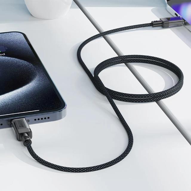 Acefast Кабел USB-C to USB-C Cable 60W Stainless steel in transparent shell 1.2m - C12-03 - Black