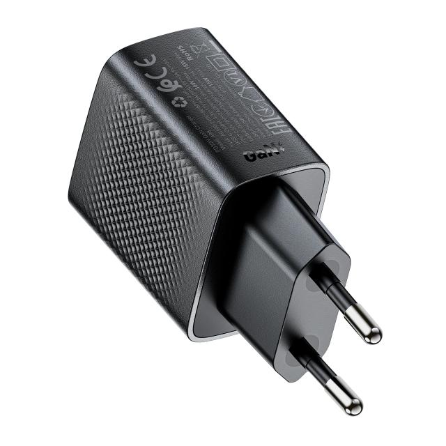 Acefast Универсално зарядно за стена Charger Wall GaN PD 30W - A98 - USB-C x 1, USB-A x 1, Black