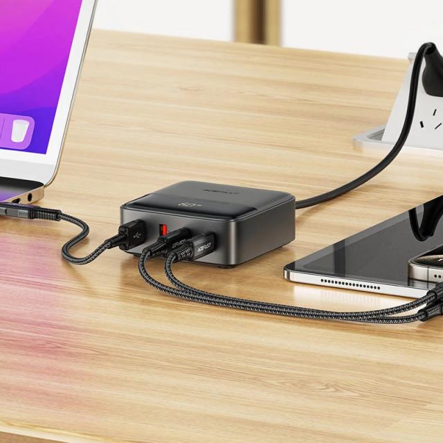 Acefast настолно зарядно за стена Desktop Wall Charger PD65W GaN Z6, USB-C x 2, USB-A x 2