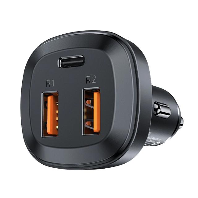 Acefast зарядно за кола Fast Charger Car PD3.0 66W - B9 - USB-C x 1, USB-A x 2, Black