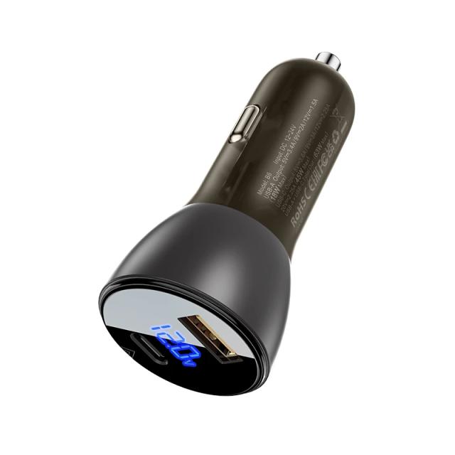 Acefast зарядно за кола Fast Charger Car PD3.0 63W - B6 - USB-A x 1, USB-C x 1, Black