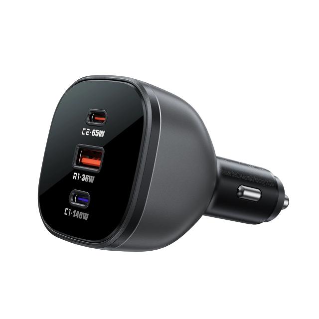 Acefast зарядно за кола Fast Charger Car PD3.1 165W - B14 - USB-C x 2, USB-A x 1, Black