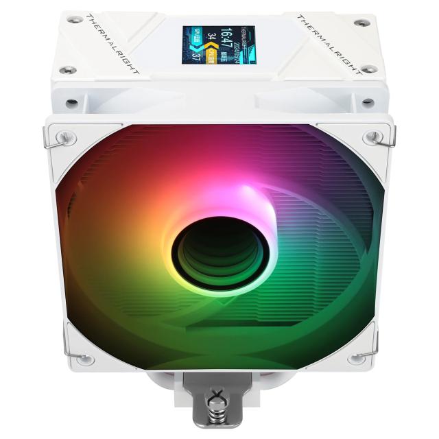 Охладител за процесор Thermalright Assassin Spirit 120 Vision A-RGB White - LCD Display, Infinity Mirror