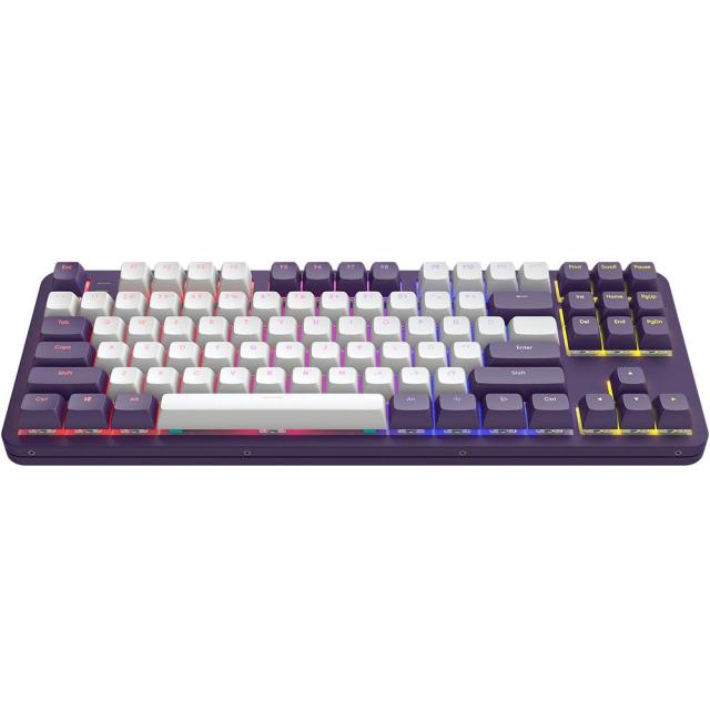 Геймърскa механична клавиатура Dark Project ALU87A Violet RGB - TKL