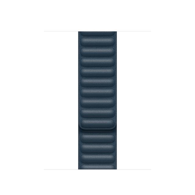 Каишка за часовник Apple Watch 40mm Band: Baltic Blue Leather Link - Large (Seasonal Fall 2020)