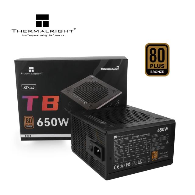 Захранване Thermalright TR-TB-650S, 650W, Active PFC, 80 PLUS BRONZE
